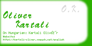 oliver kartali business card